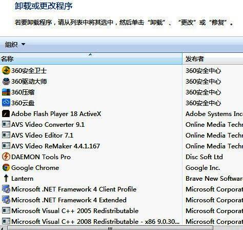 第三方安全软件中的软件管理界面展示CDRX4卸载选项