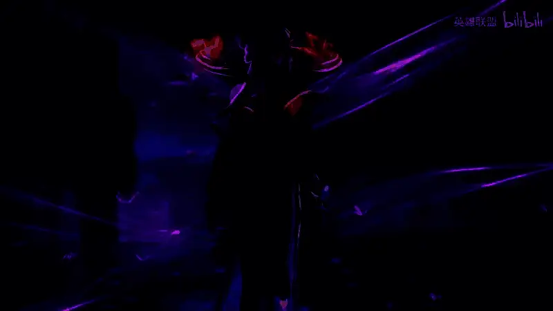 动态技能演示截图，暗紫色能量流光溢彩，场面震撼