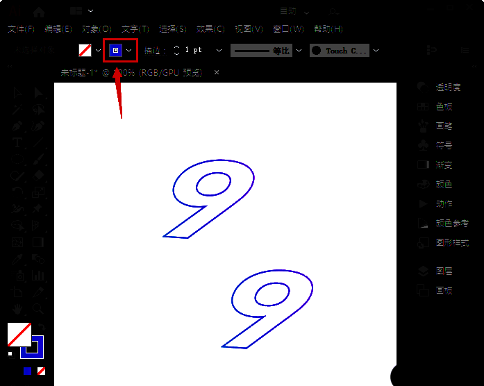 渐变描边效果预览图