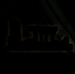 无属性遗迹内部场景，地面布满裂痕，远处可见一群狂暴的看门犬