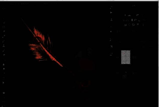 调整自由变换中心点至人物脸部，为后续旋转做准备