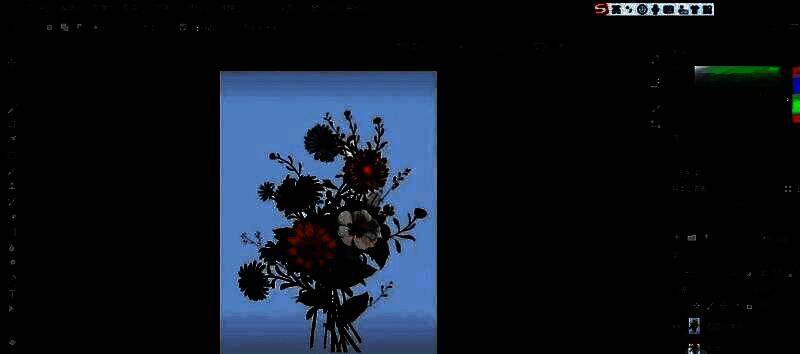 Photoshop界面展示正在输入文字的过程，光标定位在画布中央