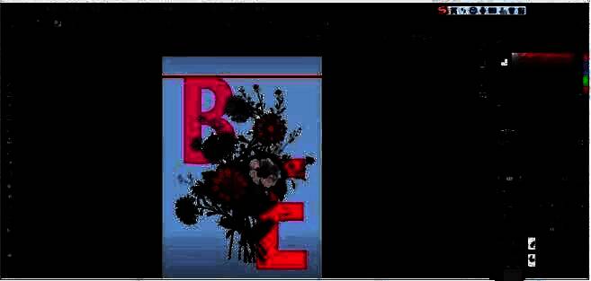 Photoshop界面展示黑色画笔正在蒙版上涂抹，图像逐步从文字中穿出