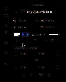 形状属性面板界面截图，展示各项参数调节选项