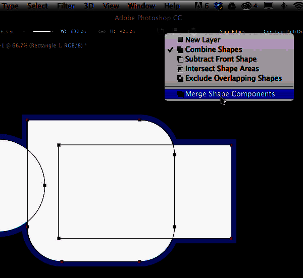 矢量图形合并操作示意图，展示多个形状叠加效果
