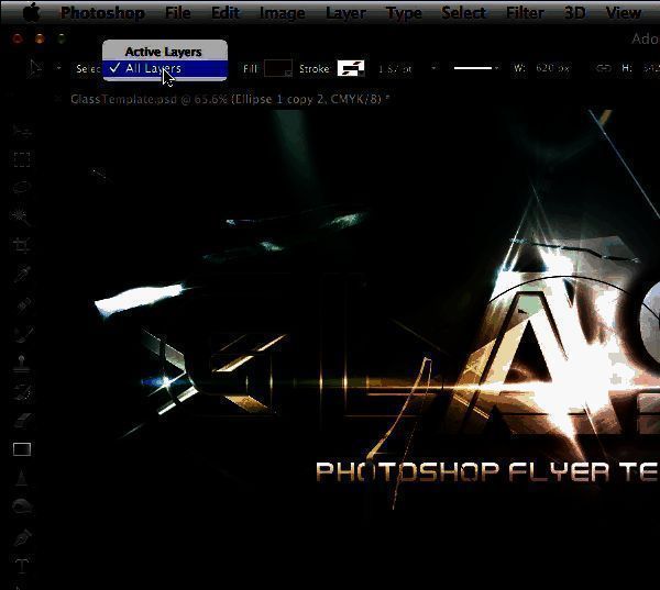 跨图层路径选择操作界面，展示多层路径同步编辑