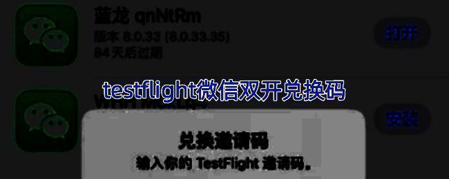 TestFlight界面展示，显示微信双开应用下载进度条