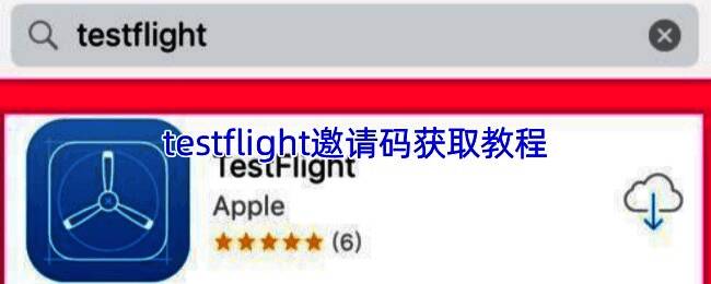TestFlight应用界面示意图，展示其简洁的用户操作界面和测试流程