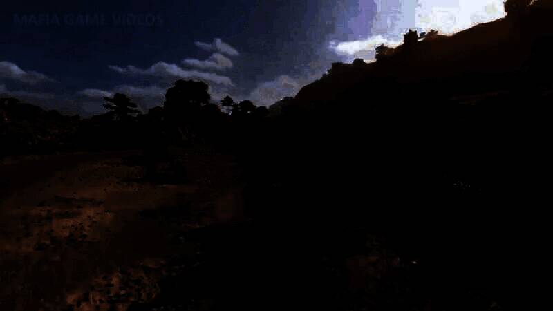 主角凝视远方，背景为夕阳下的西西里海岸线