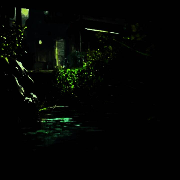 游戏世界观设定图，描绘出人物内心扭曲与现实交错的恐怖景象