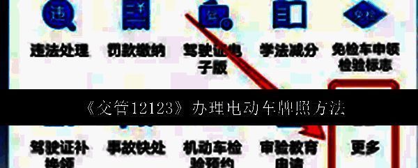 交管12123首页界面，显示更多按钮与业务入口