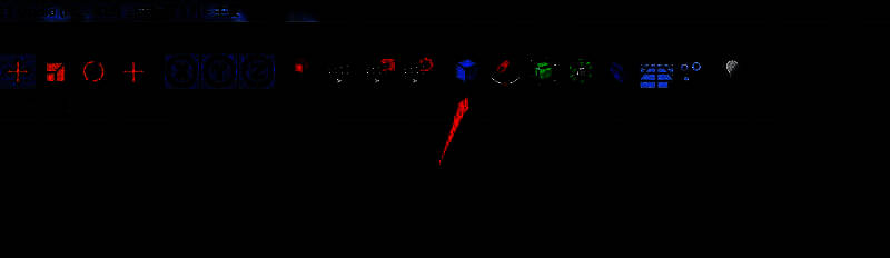 Cinema 4D工具栏展开效果，展示多个几何体选项