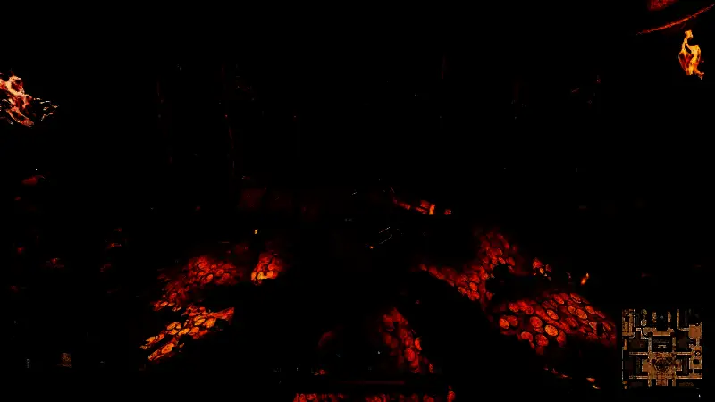 游戏界面展示多人组队战斗画面，场景阴森神秘