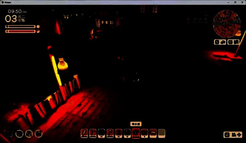 角色在熔炉前冶炼矿石，火焰映照出金属的光泽