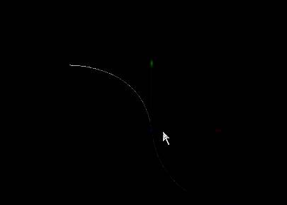 Cinema 4D中选择移动工具后的界面，手柄已成功显示