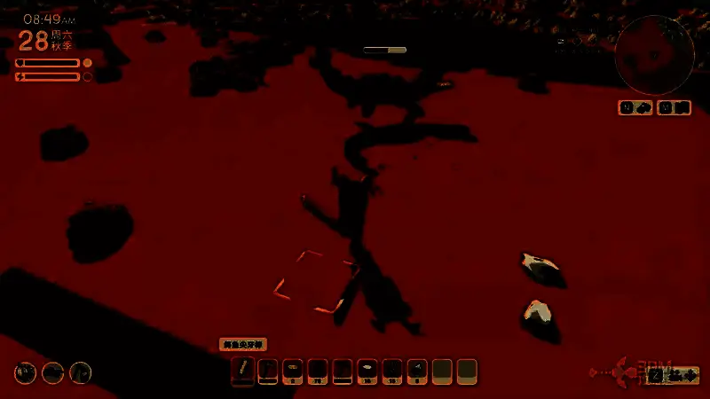 鳄鱼跃起准备释放地刺技能，地面光影预示攻击范围