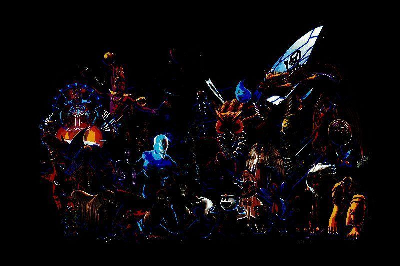 战斗系统界面示意图，展示技能树与召唤兽搭配选项