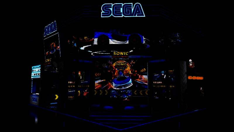 SEGA嘉年华展位示意图，标注主要区域分布