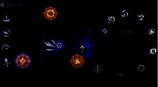 魂印搭配方案对比图，展示了不同组合下的属性变化