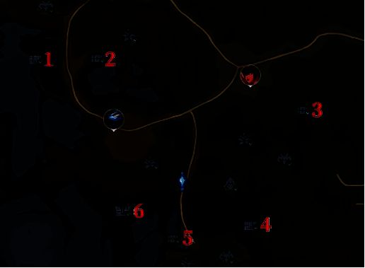 天都城全景地图展示，包含多个学院与地形特征