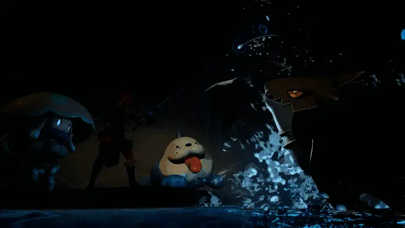 《幻兽帕鲁》PS5版游戏界面截图，展示主菜单与角色界面