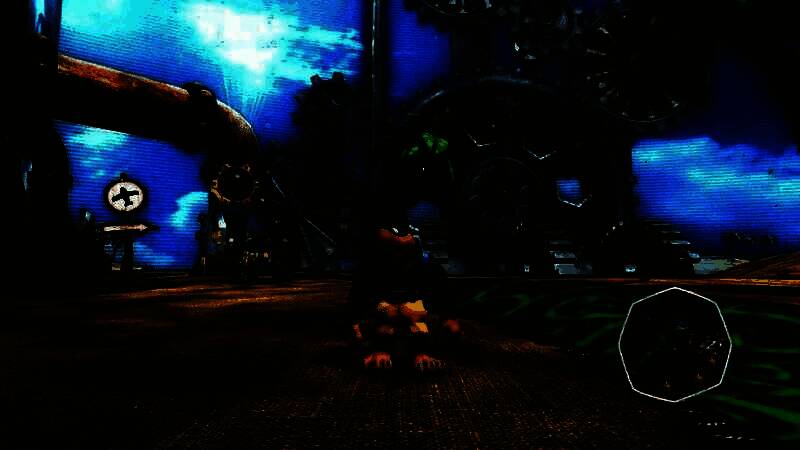 班卓熊角色形象展示，手持吉他，背景为卡通风格世界