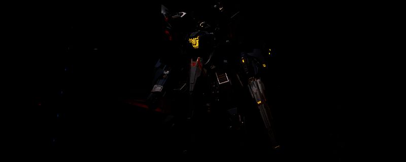 《解限机》中的天袭者机体展示图，整体造型流线型，配色以蓝银为主