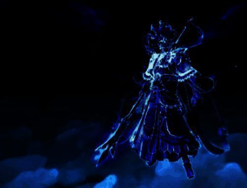 角色脚踏风火轮凌空飞跃，身后留下一道火焰轨迹，天空中有云雾缭绕