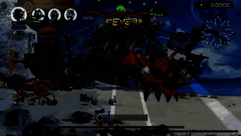 《RATATAN》游戏画面展示，角色在节奏感十足的场景中战斗