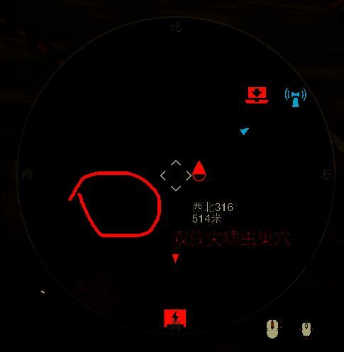 尖啸虫巢穴地图标识与实际地形对比图