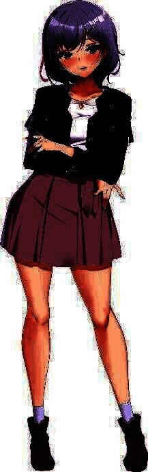 夏海铃角色立绘，身穿制服，面带高傲神情