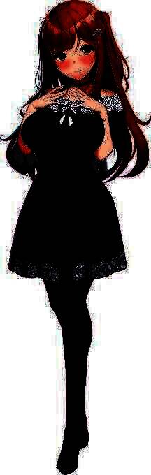 冬咲蓝子角色图，眼神羞涩温柔，散发甜美气质