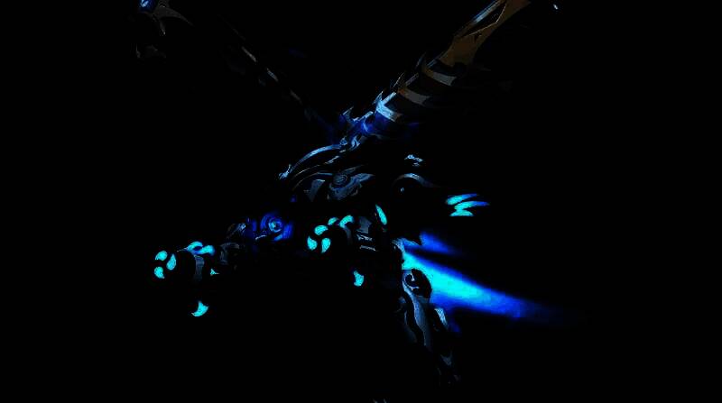 夺魂冷钢死神皮肤展示，霰弹枪散发黑暗能量与阴影特效