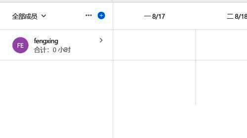 工时页面展示已开启录入功能的数据视图