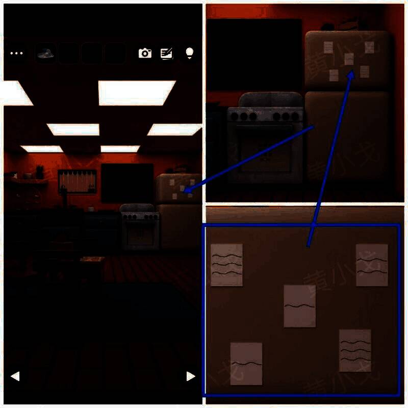 冰箱冷藏层柜门上的密码提示纸条