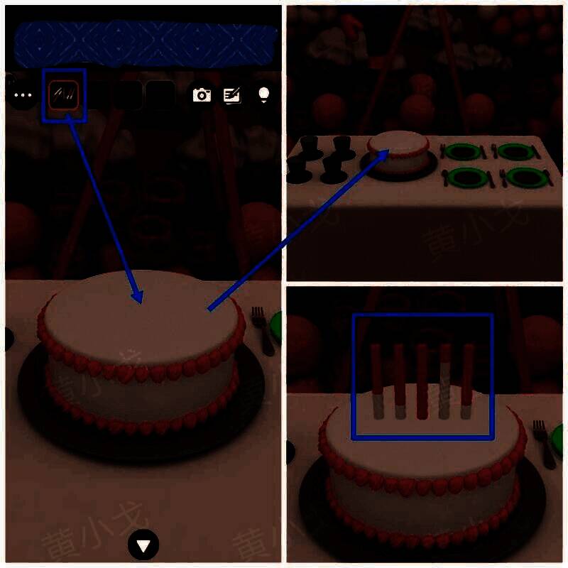 插满蜡烛的生日蛋糕