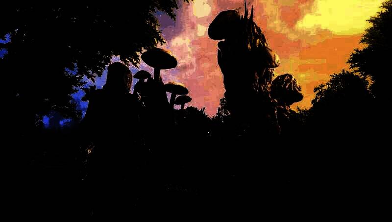 科幻风格游戏场景概念图，展示高楼林立的未来都市