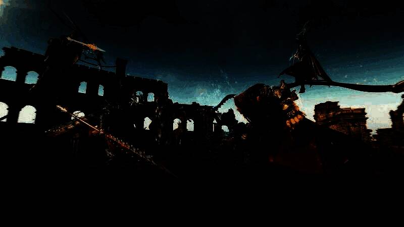 《黑色沙漠》游戏界面截图，展现华丽战斗场景与角色造型