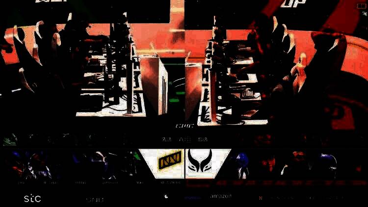 DOTA2电竞世界杯比赛现场，XG与NAVI战队激烈对战