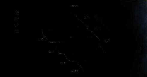 游戏地图界面，显示秦川与襄樊双战场布局