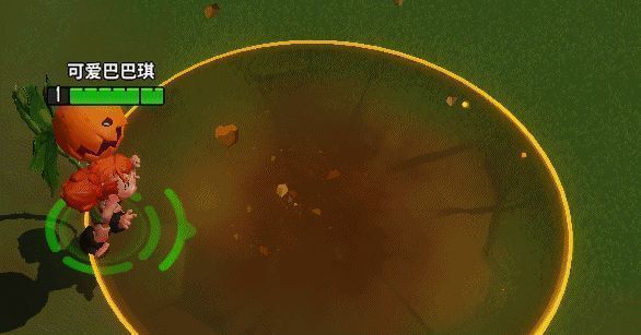 巴巴琪施展旋转打击技能，对周围敌人造成AOE伤害