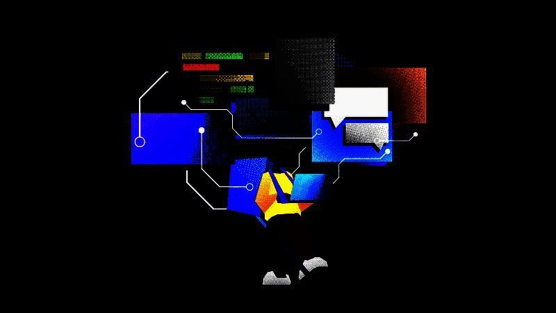 灯光聚焦于舞台中央，象征创意与梦想的汇聚