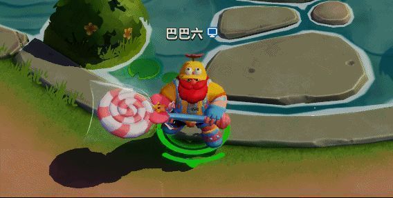 巴巴六变身大魔王的特效动画，字体夸张醒目