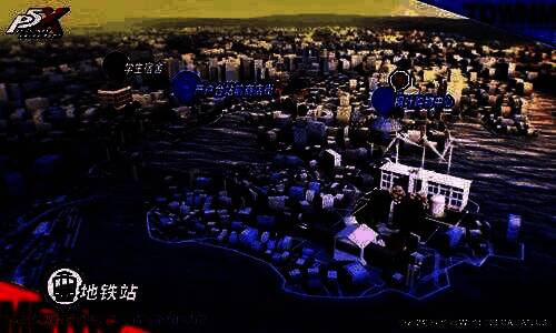 港湾都市地图全景展示，包含购物中心和车站区域分布图