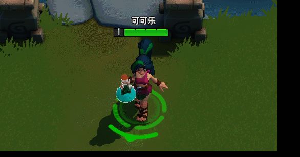 可可乐使用专属符文后的战斗动图，展现多变战术