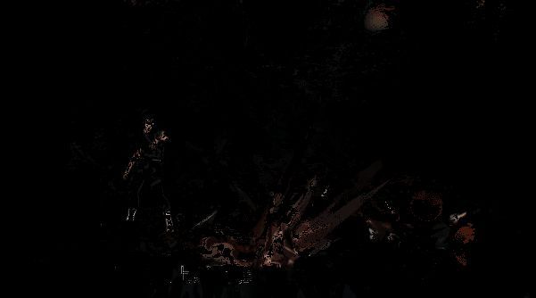 须佐能乎持盾防御动作展示，铠甲闪耀着神秘蓝光