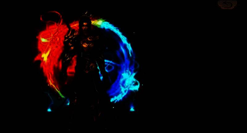 冠军帮会成员庆祝胜利，背景中飘扬着雄霸天下的旗帜