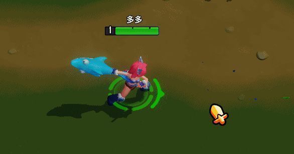 瓦瓦莉挥舞巨剑释放剑气，远程压制效果明显