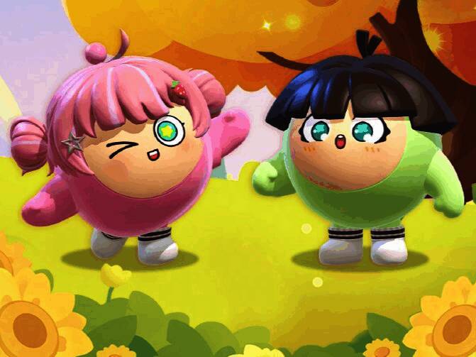 甜酷双丸子头与小女孩发型展示图