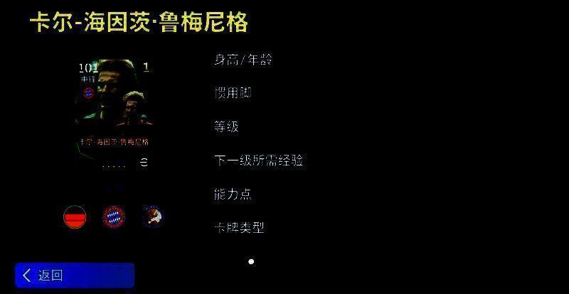 鲁梅尼格游戏卡面数据展示，总评可达105分